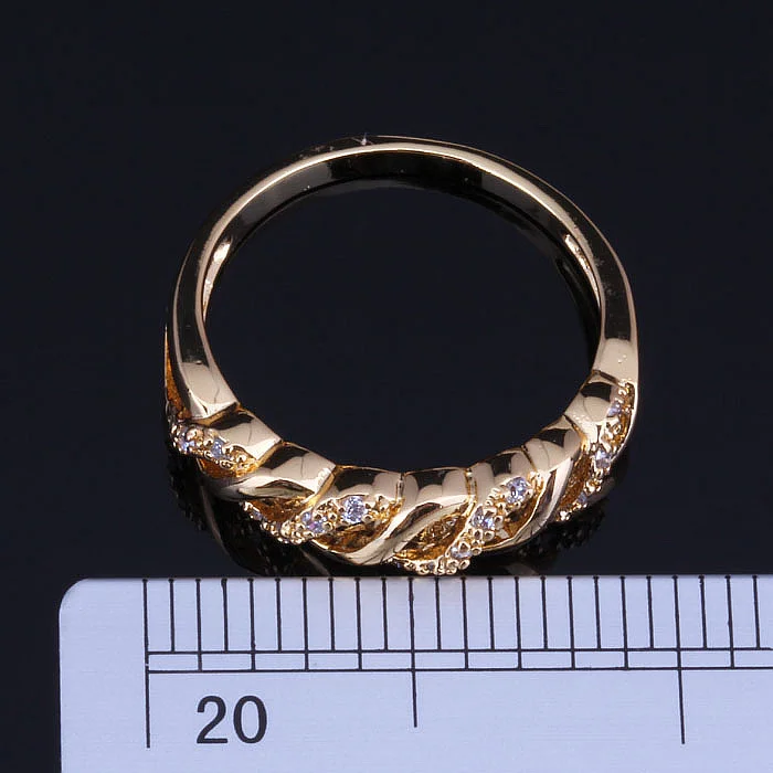 Женское кольцо Любовный монолог тонкий белый Фианит желтое золото размер 5 5/6 5/7 5/8