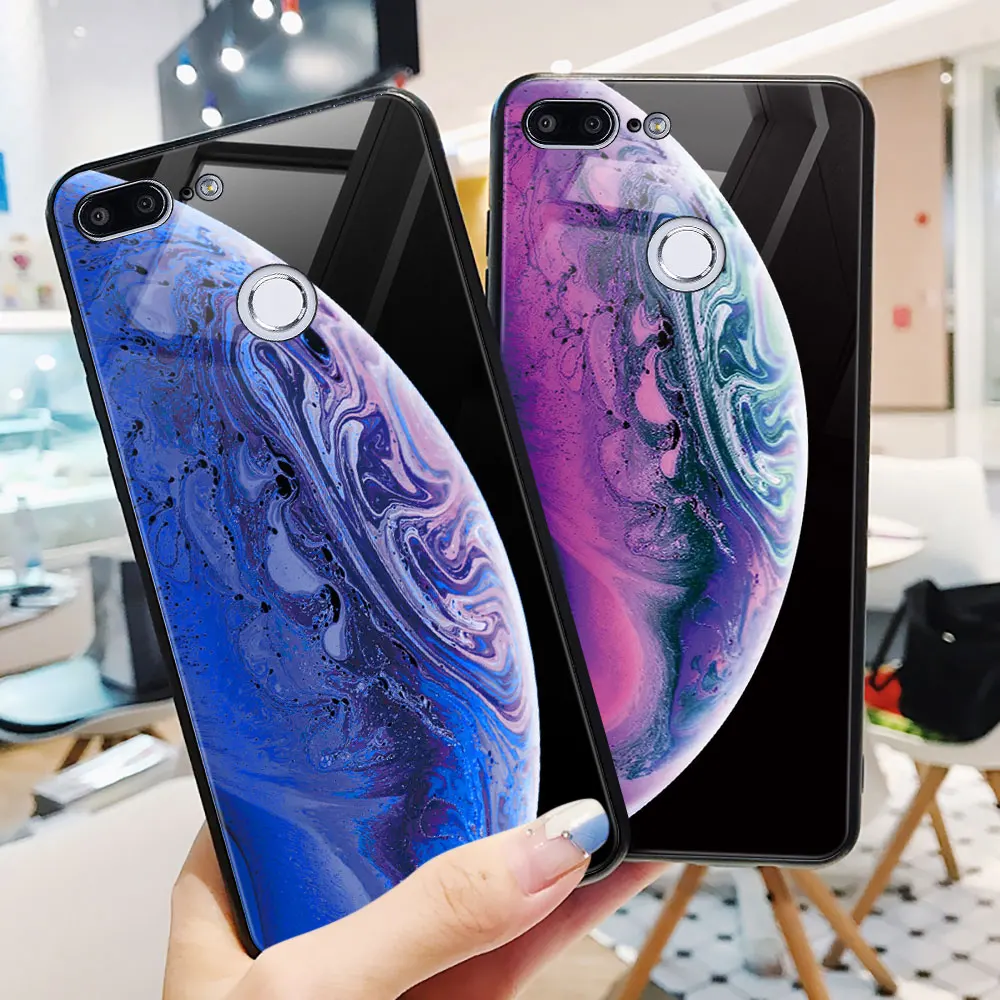 Star Space Case For Huawei P20 Lite Glass Phone Honor 9 10 P Smart NOVA 3 Mate Y6 2018 Coque |