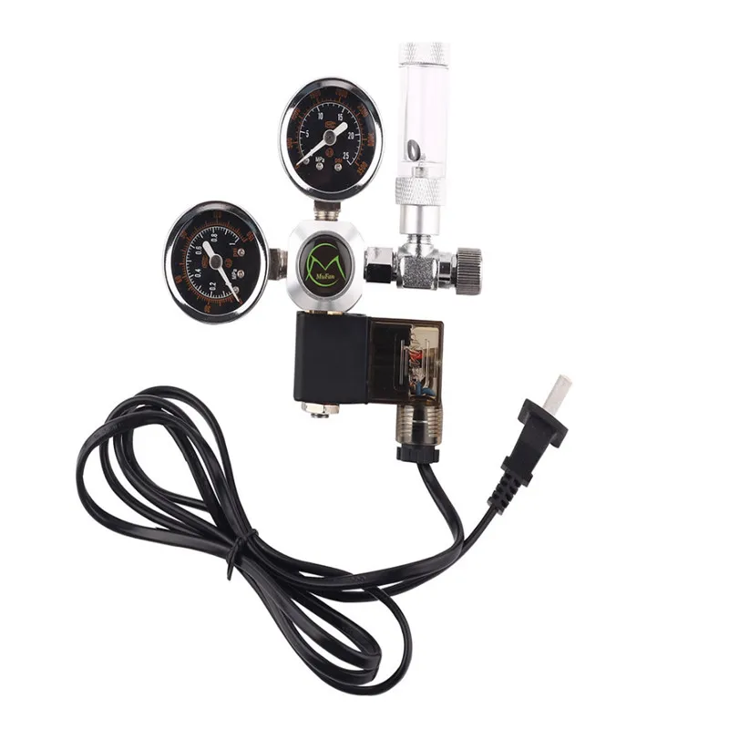 

Aquarium CO2 Regulator W21.8 Magnetic Solenoid Valve Bubble Counter Water Plant Fish Tank CO2 Control