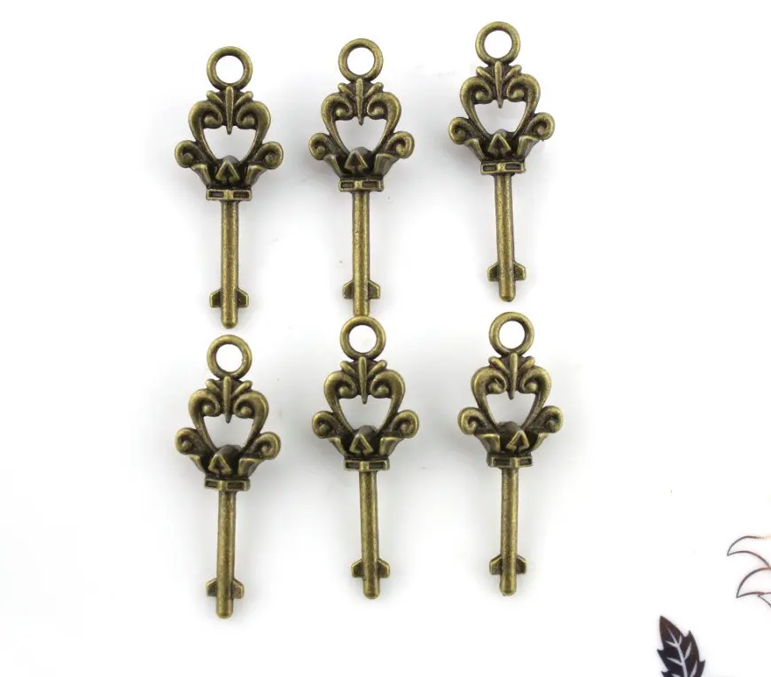 100 шт. филигранный цинковый сплав ключ античная бронза свинец и никель бесплатно