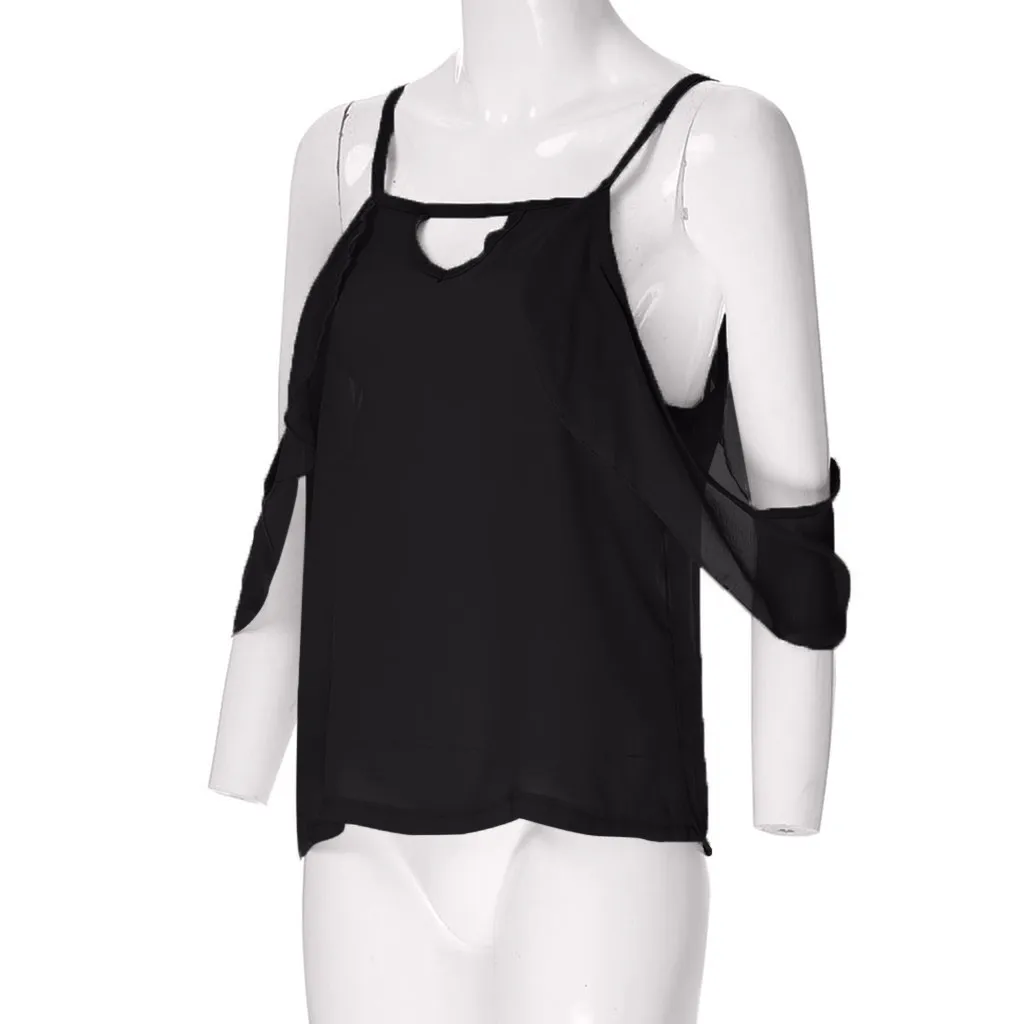 Женские топы для женщин блуза вечерние летние спагетти рубашка на лямках модные