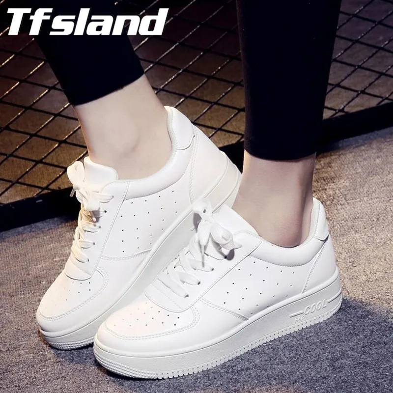 Tfsland/Женская дышащая теннисная обувь на платформе женская Chaussure Femme Zapatos Mujer Basket