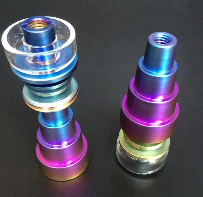 Безкупольные Титановые Гвозди радужного цвета кварцевые 10 мм 14 19 Женское и