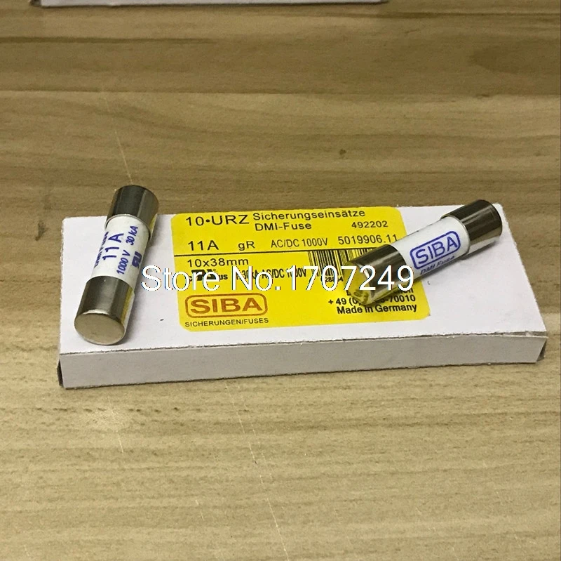 2 шт./лот SIBA 11A 1000 В/30KA 10x38 мм 5019906 11 керамический DMI предохранитель замененный BUSSMANN