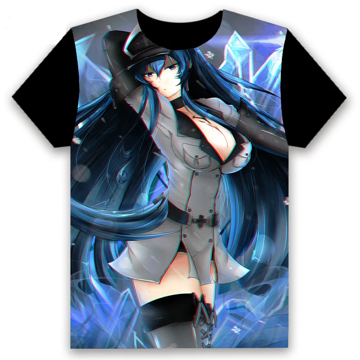 Модная мужская футболка аниме Akame ga KILL! Esdeath/повседневная черная унисекс с