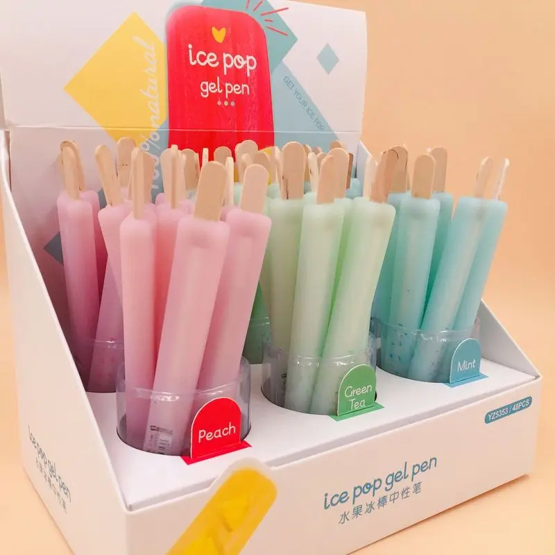 1 шт. кавайные гелевые ручки с фруктовым льдом конфетных цветов 0 5 мм черная