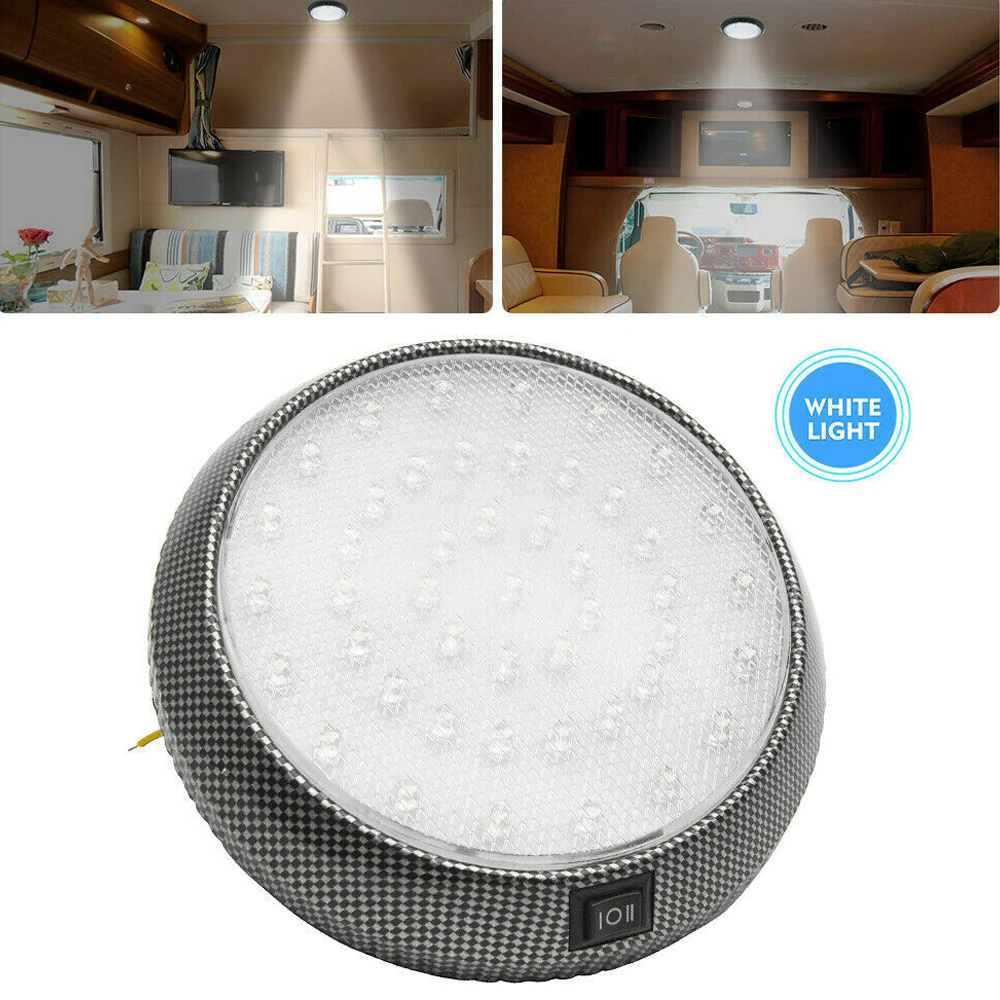 

Vehicle Reading Light 46-LED Round Car Auto Interior Roof Ceiling Dome Indoor reading Trunk Light Super Bright Lamp White 12V