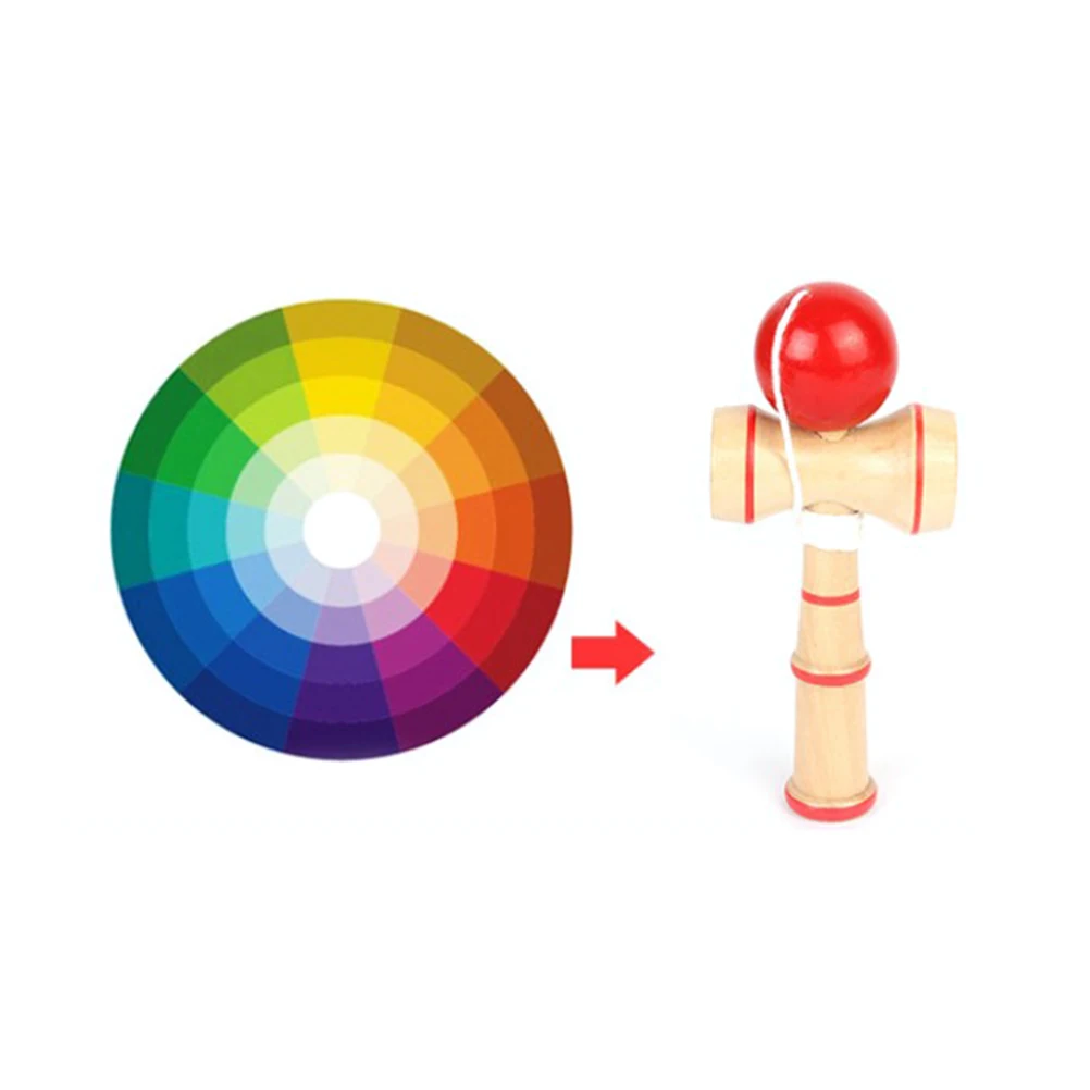 2 шт Профессиональный Kendama деревянная игрушка Kendama умелый жонглирующий мяч игра игрушка подарок для всех возрастов подарок на день рождения(красный+ синий