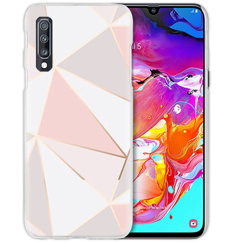 Геометрических фигур линии узор чехол для samsung Galaxy M40 A50 A80 A70 A60 A40 A30 A20e A10 J4 J6 плюс J8 Жесткий Чехол для мобильного телефона