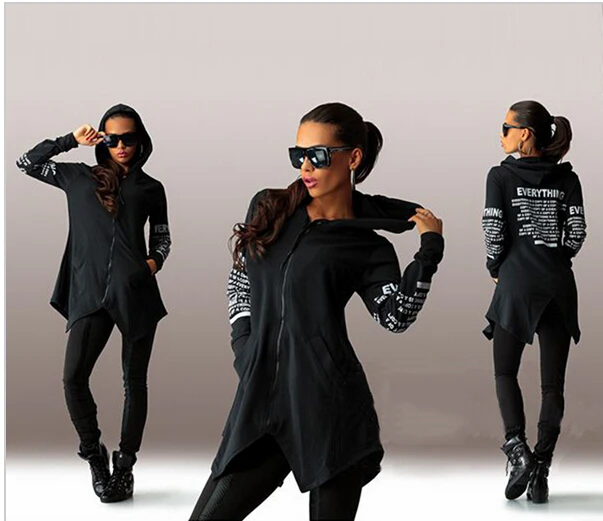 Женская толстовка с капюшоном кошачьими ушками милая буквенным принтом осенняя