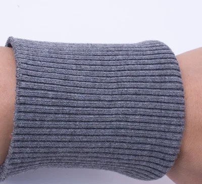 gray 8*10 см утолщенные трикотажные ребристые манжеты пара, отделка одежды, куртка, пальто хлопок стрейч мягкие запонки 1 пара - Цвет: gray