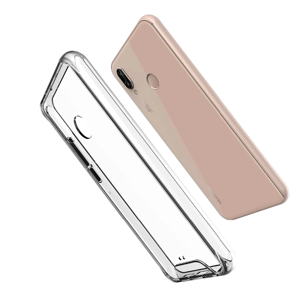 VIAERSON противоударный прозрачный ТПУ + PC задняя крышка для Huawei P20 Lite чехол P20Pro Чехол