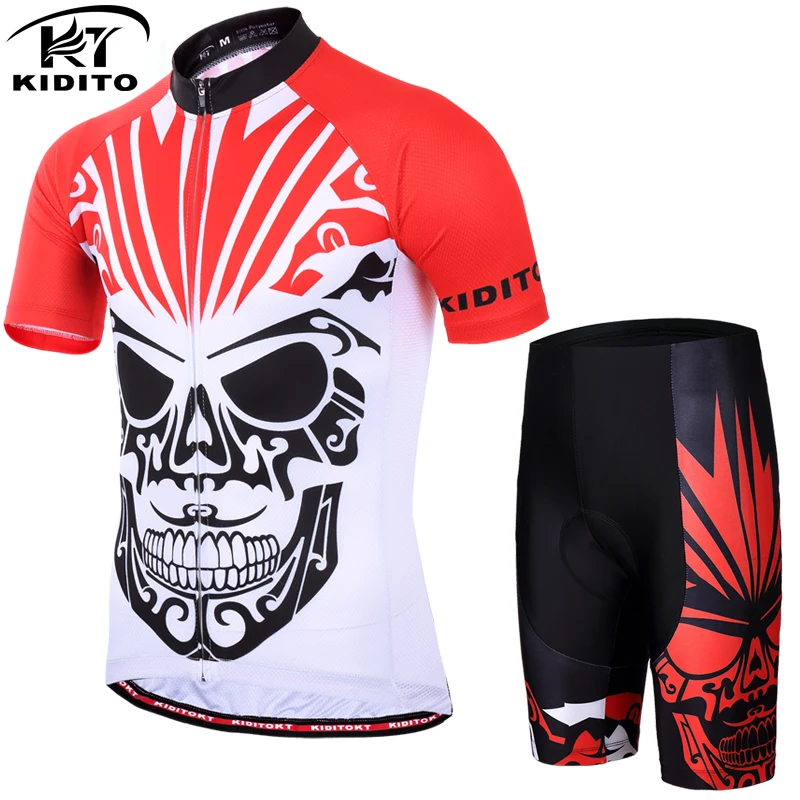 Normal Cycling Set 3 KIDITOKT, забавный комплект из Джерси для велоспорта, летняя одежда для велоспорта, костюм с черепом, одежда для горного велосипеда, одежда для гонок, велосипедная одежда, костюм - Цвет: Normal Cycling Set 3