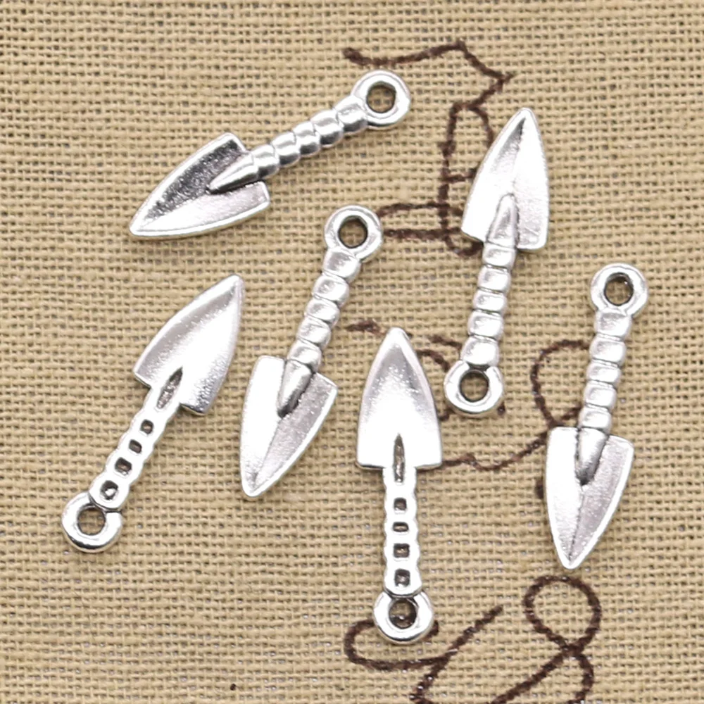 

30pcs Charms Military Shovel Spade 25x7mm Antique Silver Color Pendants DIYCrafts Making Findings Handmade Tibetan Jewelry