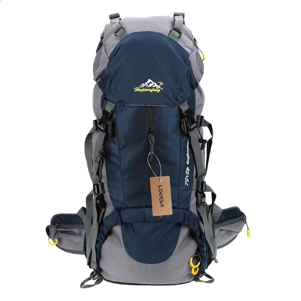 Deep Blue Lixada 50L спортивная сумка На открытом воздухе, водонепроницаемый походный рюкзак для путешествий, рюкзак для альпинизма с дождевиком - Цвет: Deep Blue