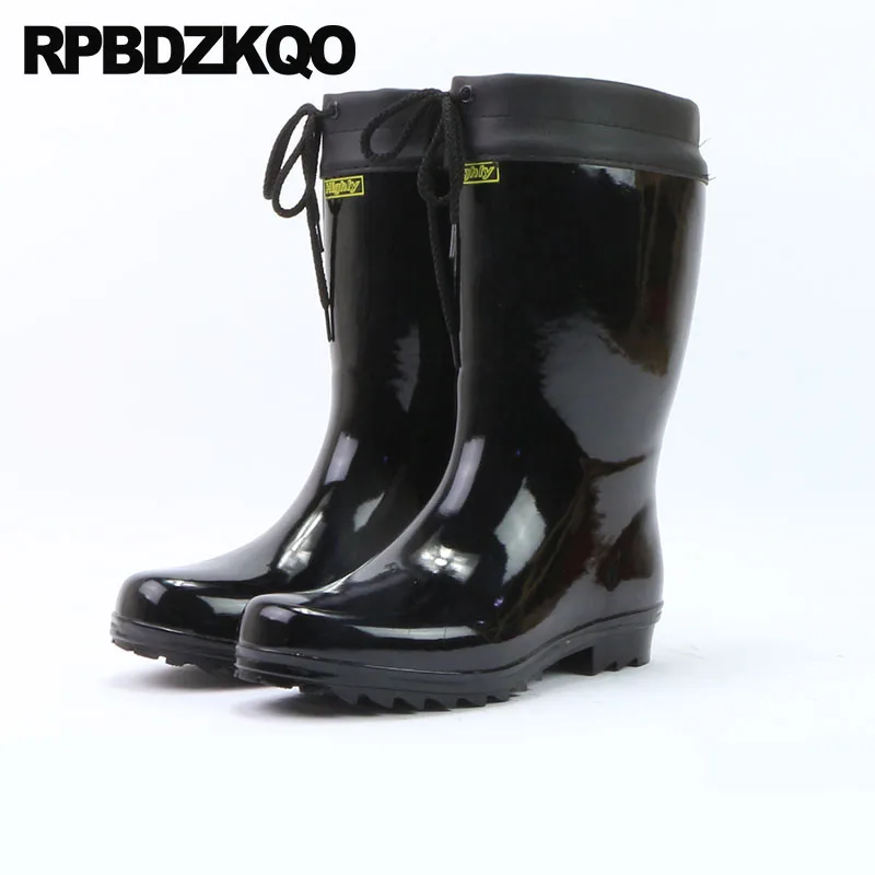 

Tall Pvc Male Cheap Plus Size Rubber Fishing Boots Men Autumn Shoes Rainboots Black Fall Rain Mid Calf Casual 2018 Waterproof