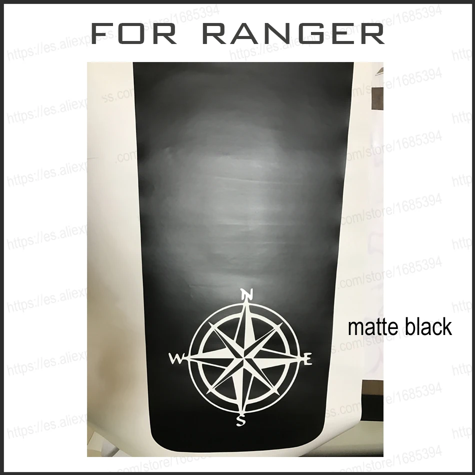 Подходит для FORD RANGER Everest автомобильные наклейки Роза компас капот графический