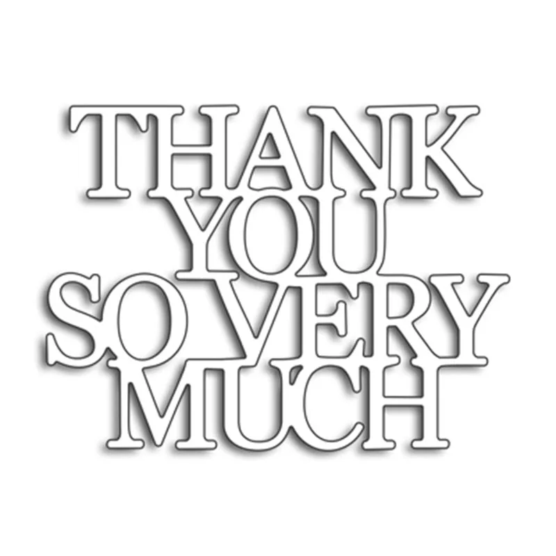 Большое спасибо металлические трафареты для штампов сделай сам скрапбукинг