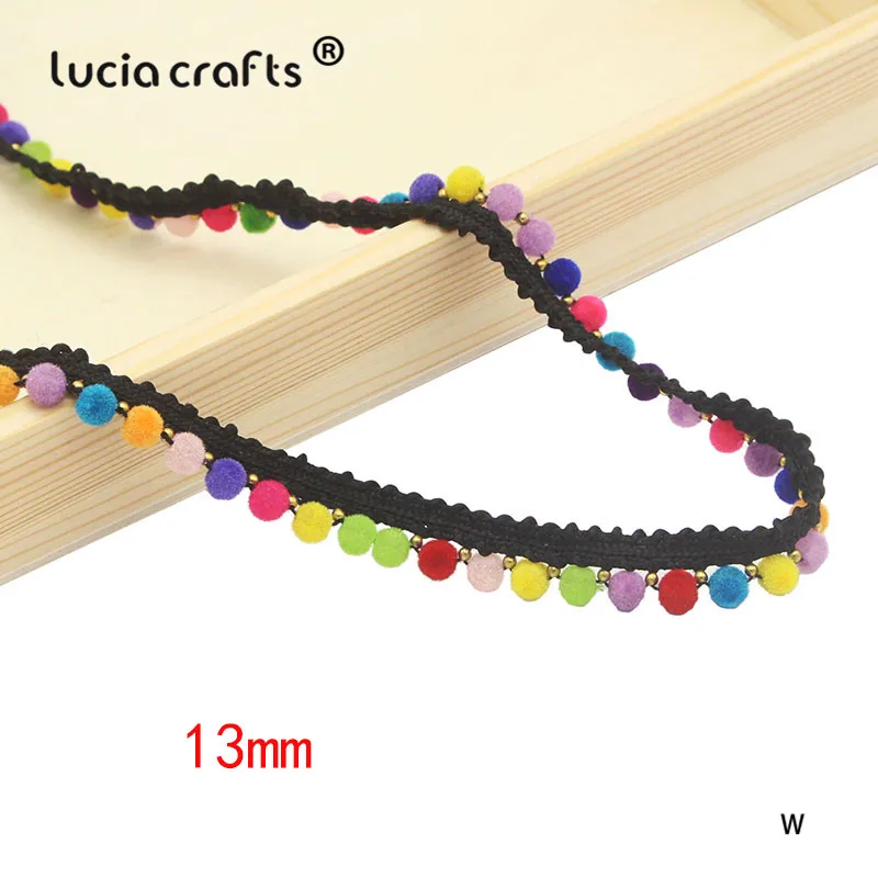 Style 7 13mm Lucia crafts 1 год/лот кисточка кружевная лента помпон Отделка Ткань для самостоятельного пошива одежды обувь мешок подарок ремесла материалы аксессуары N0302 - Цвет: Style 7 13mm