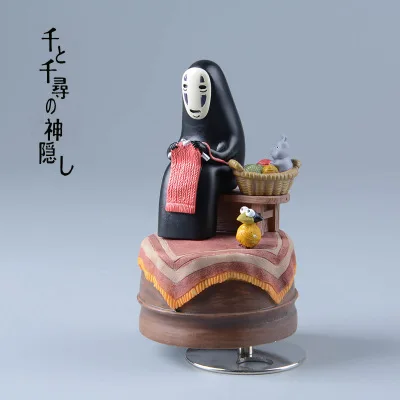 Вращающаяся музыкальная шкатулка Hayao miyazaki spirited away no face|box yellow|music box newsbox cup |