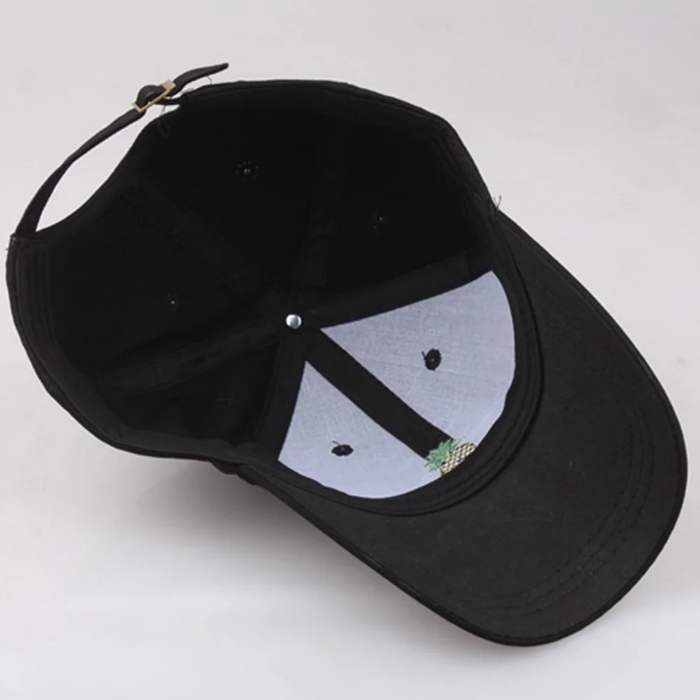 100% хлопок ананас Вышивка Мужская и Женская бейсбольная Кепка Snapback хип хоп