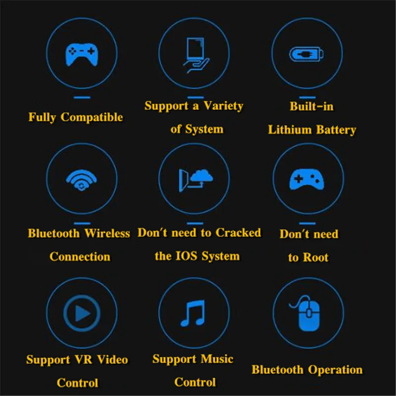 50 шт. Mocute 054 Bluetooth геймпад мобильный Джойстик Android джойстик беспроводной VR контроллер смартфон планшет ПК Smart tv игровой коврик