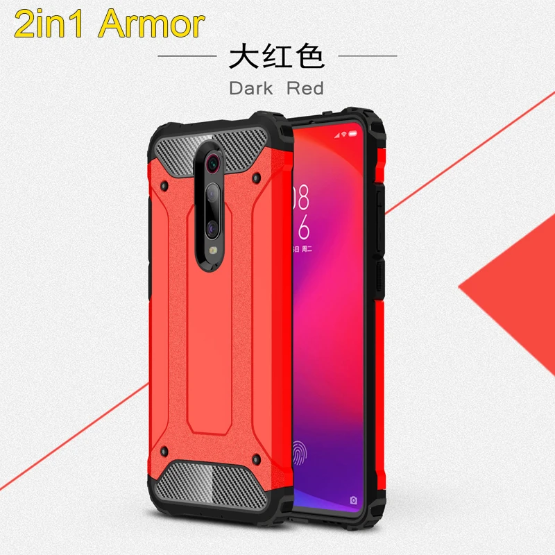 red Для Xiao mi Red mi K30 K20 Pro mi 9T Pro mi 9T чехол защитный чехол мягкий силиконовый ПК Жесткий чехол Роскошный бампер - Цвет: red