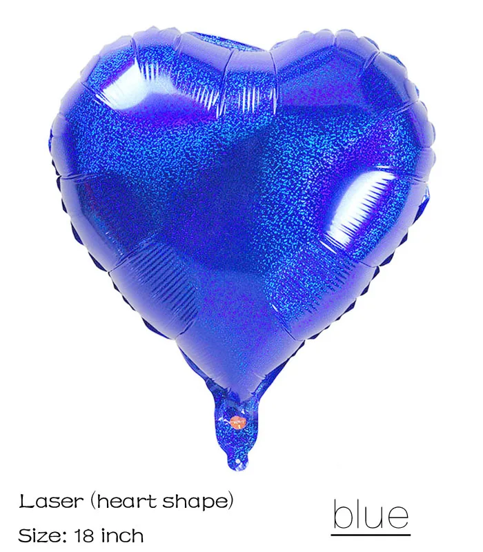 laser heart-shaped Свадебные воздушные шарики Луна Сердце Звезда лазерное Пентакль Алюминий Шар Детские игрушки Аксессуары для вечеринки, дня рождения шар воздушные шары с сердцем - Цвет: laser heart-shaped