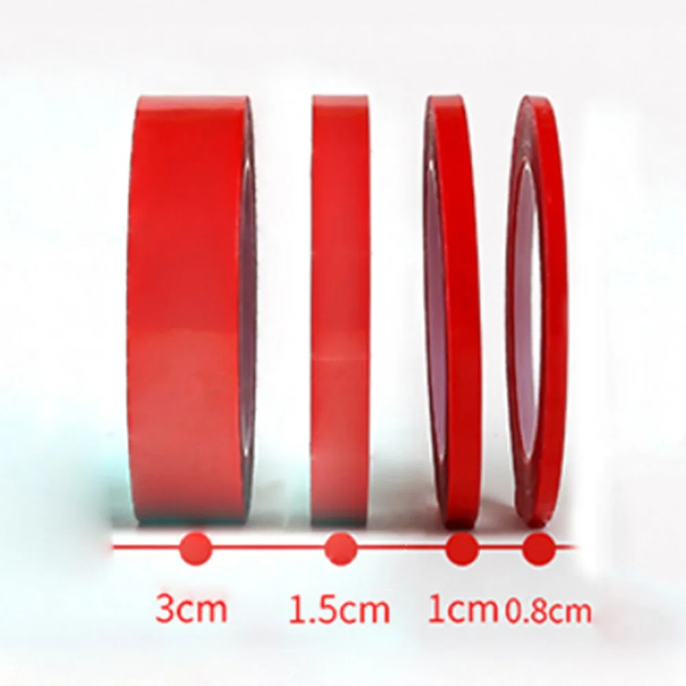 Прозрачная силиконовая Двухсторонняя клейкая лента 3 м наклейка для автомобиля