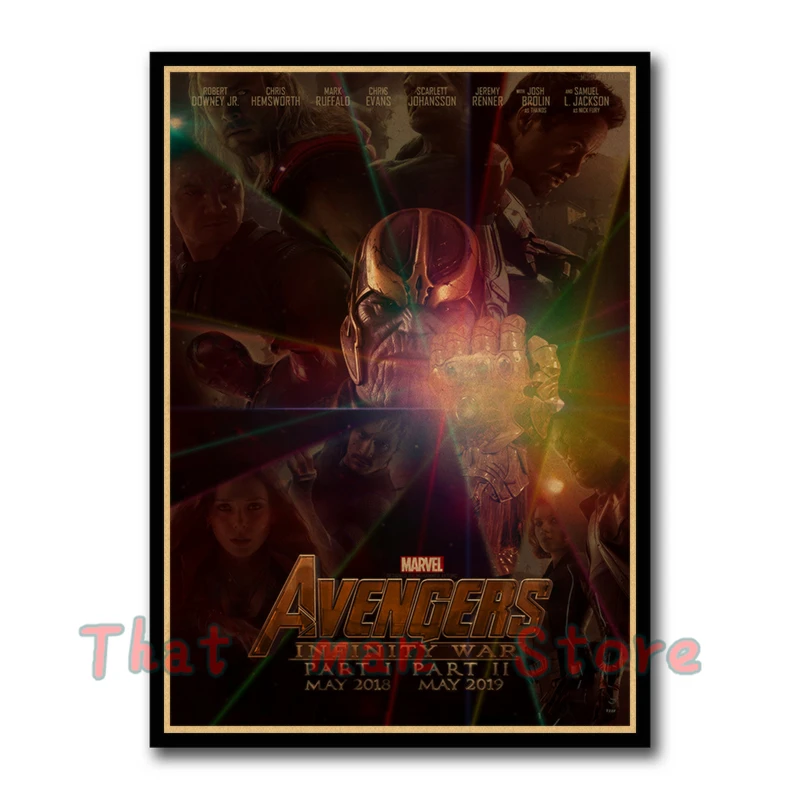 Marvel Фильм Мстители Бесконечность войны танос стражи постер стены Painitng для комнаты прозрачная художественная картина Наклейка на стену без рамки