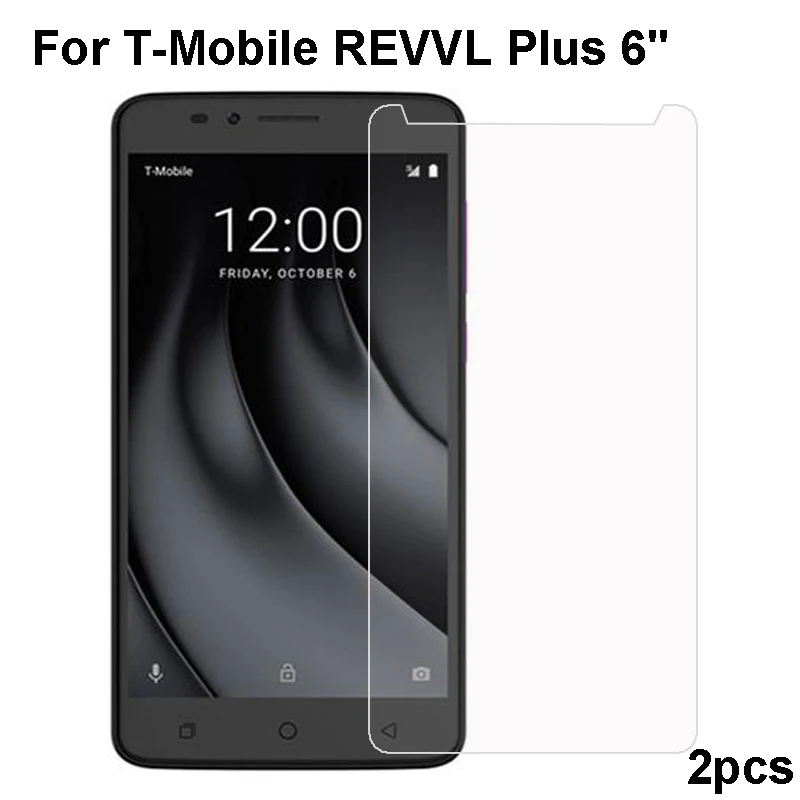 2 шт. T Mobile REVVL Plus закаленное стекло 9H Высококачественная защитная пленка