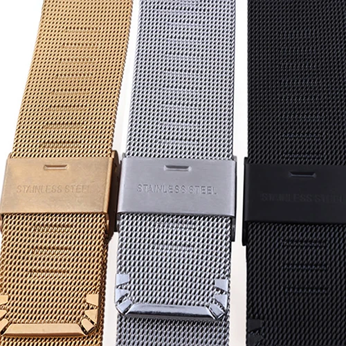 Ремешок для браслета из нержавеющей стали сменный сетчатый ремешок наручных часов 18 20 22 24 мм|Ремешки часов| |