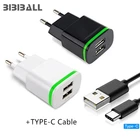 Умная Светодиодная лампа 5 в 2,1 а с европейской вилкой, 2 порта USB зарядное устройство + USB C USB для Asus ZenFone 2 Laser 5,5Selfie ZD551KLZenFone 2 ZE551ML