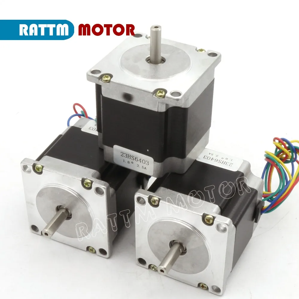 Шаговый двигатель Nema23 56 мм с кабелем двигателя 165Oz in/110Ncm/ 2.5A CNC 3 оси