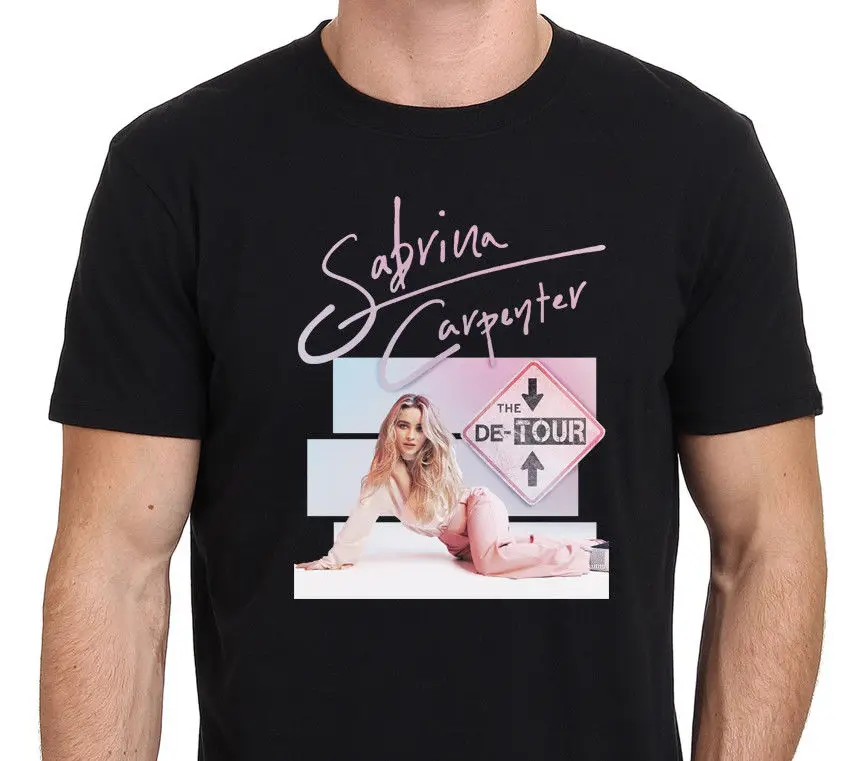 Новый Сабрина плотник де Тур 2017 футболка для мужчин черный Размеры: S to 3XL хип хоп