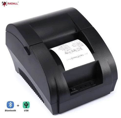 Black Bluetooth Port 58 мм Bluetooth термопринтер беспроводной чековый принтер проводной чековый принтер для Android iOS мобильный телефон POS система денежный ящик - Цвет: Black Bluetooth Port