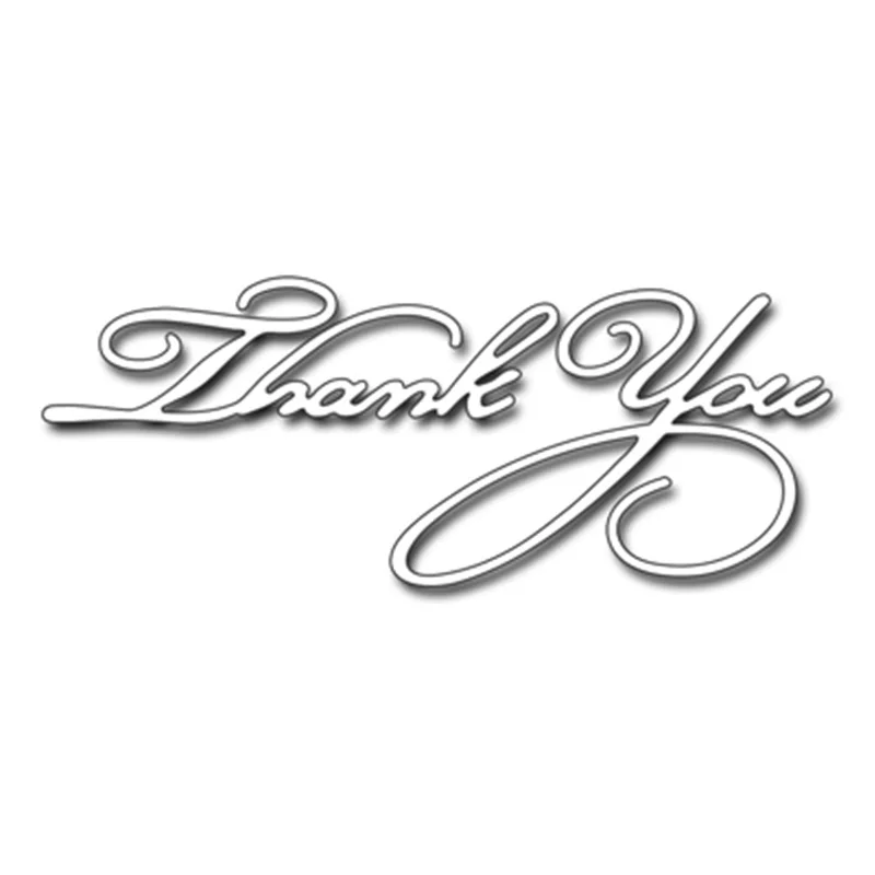Буквы благодарим вас металлические штампы трафареты для скрапбукинга