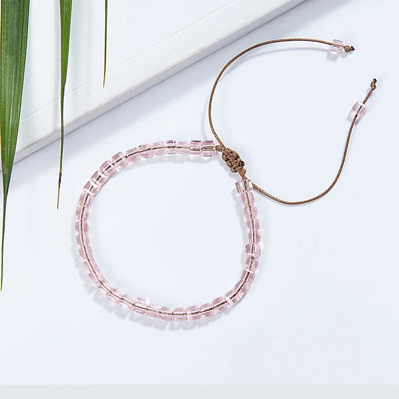 Модный классический браслет дружбы из хрустальных бусин цветной регулируемый