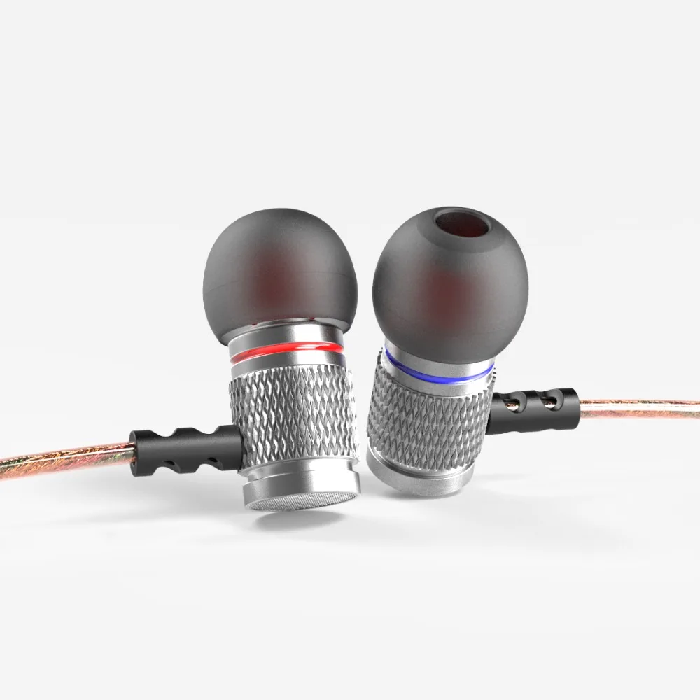 KZ ED2 металла стерео наушники с микрофон шумоподавлением в ухо гарнитура DJ XBS BASS