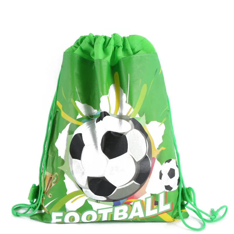 10 шт футбольный мультфильм Нетканая сумка мешок из ткани рюкзак детского дня