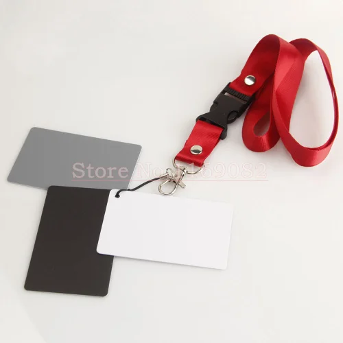 10 шт. 3 в 1 цифровая серая карта Белый Черный 18% Серый Цвет Баланс белого с шейным