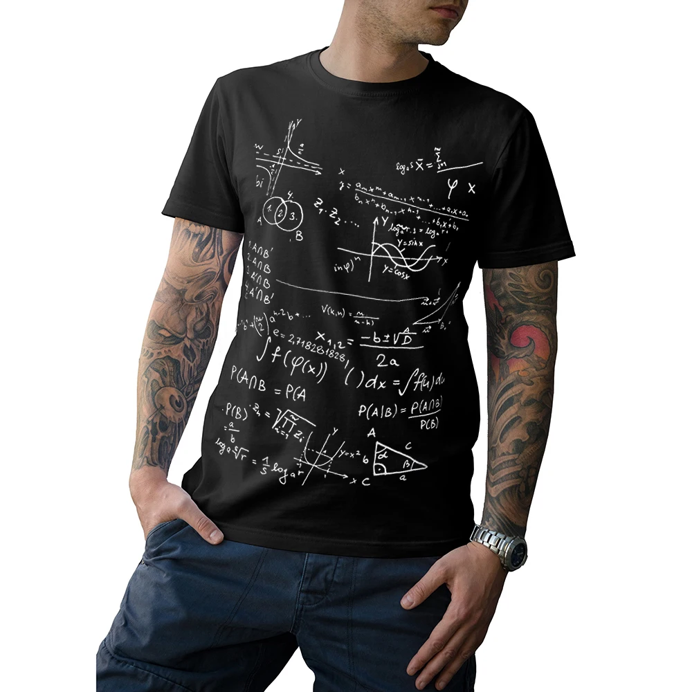 Мужская футболка с абстрактным принтом Повседневная брендовая коротким рукавом