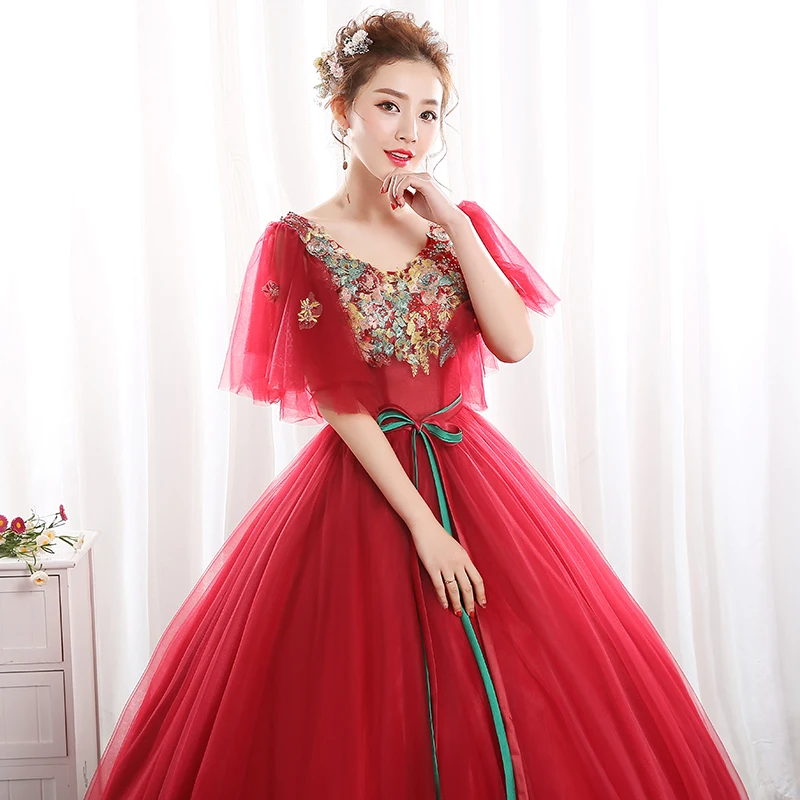 Ruthshen, новинка, Vestido De Quinceanera Rosado, бальные платья, красные Бальные платья, винтажные Аппликации, платье для выпускного вечера для 15 подростков
