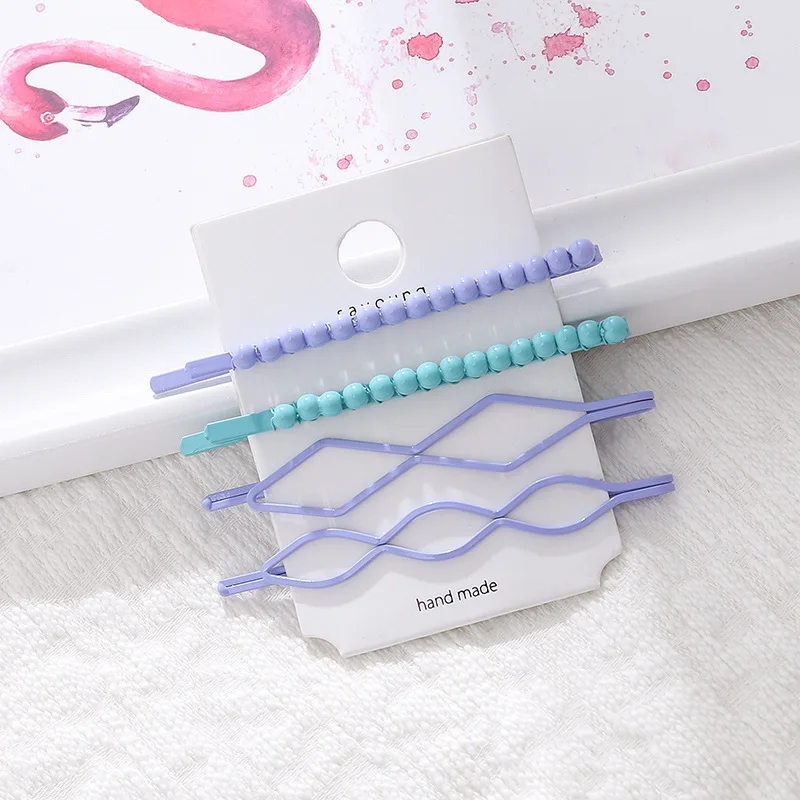 2/3/4 шт Корея Конфета из смолы цветные геометрические нерегулярные заколки для