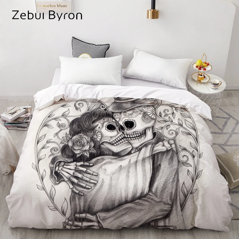 Пододеяльник с 3D рисунком черепа пододеяльник 220x20 0/240 x|Пододеяльник| |