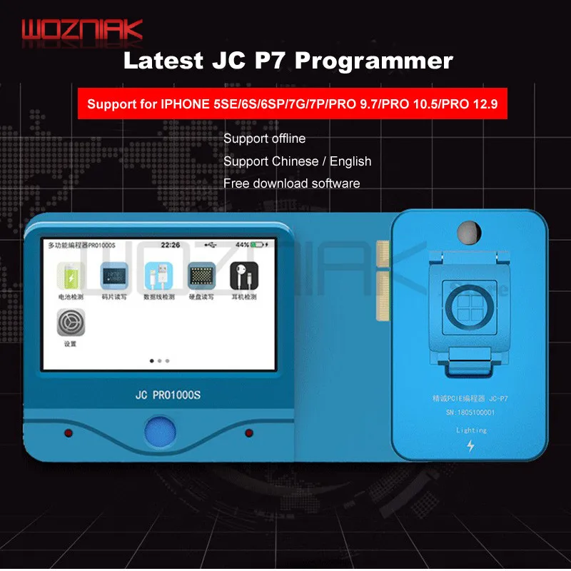 JC Pro1000S P7 PCIE NAND программатор 32/64 бит HDD SN инструмент для чтения и записи iPhone 7 P 6 6S 6P 6SP