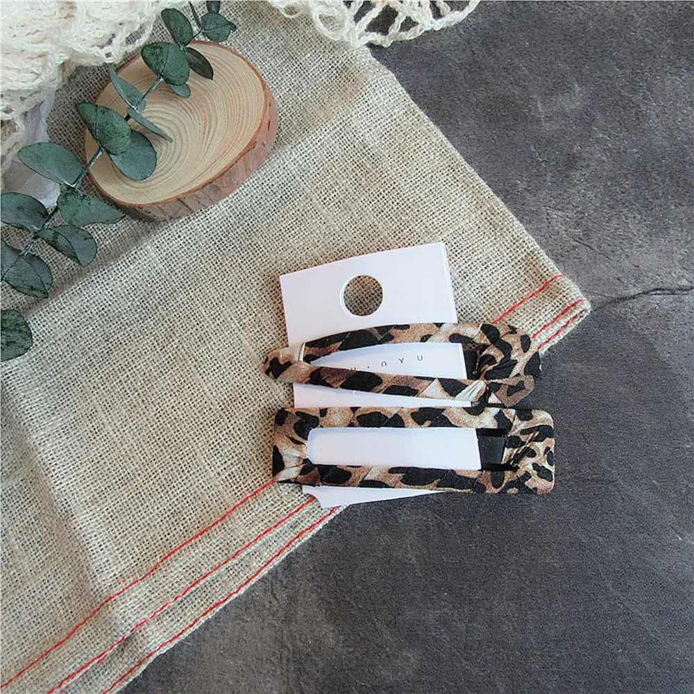 Модный Леопардовый набор из 2 шт. заколки для волос девочек заколка зажим