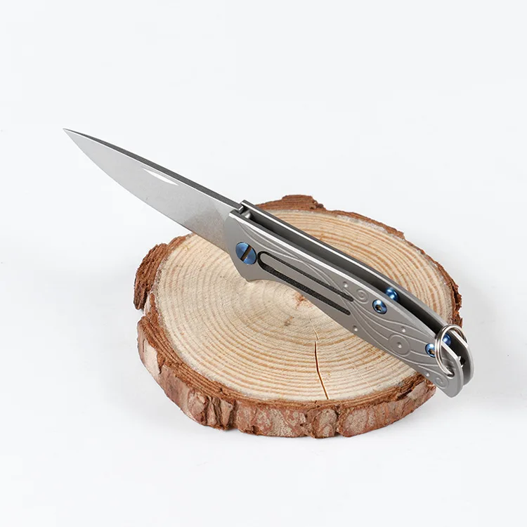 Маленький складной мини нож Freewolf с брелоком D2 каменное лезвие для мытья TC4