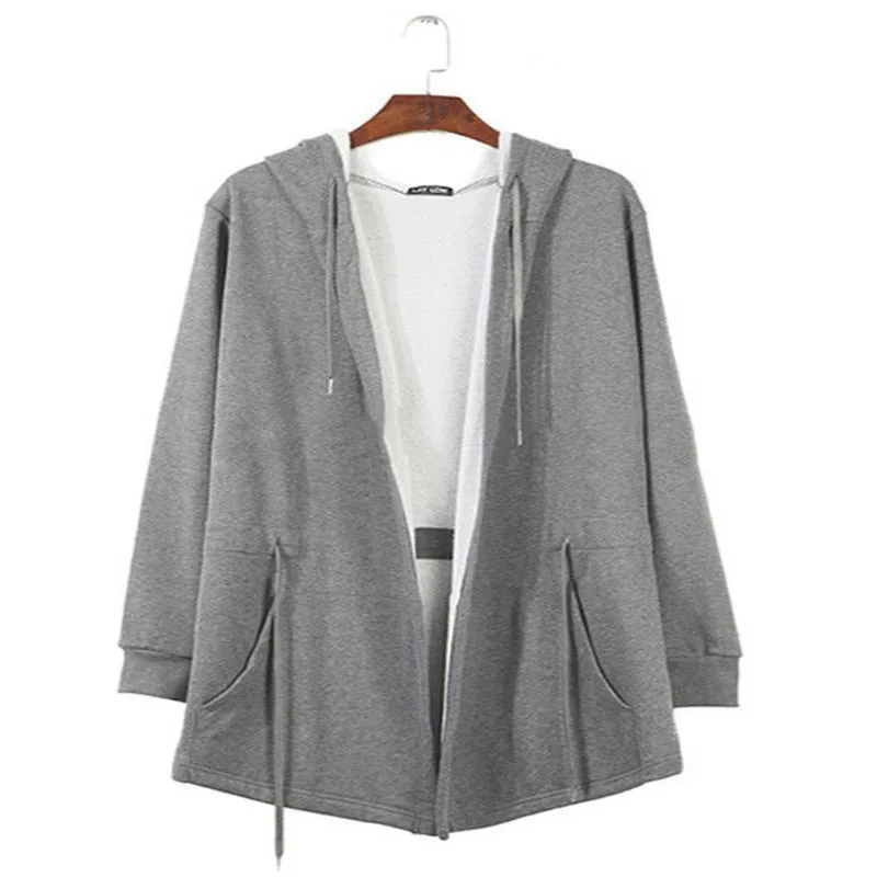 Drop Shipping Black Gown Men Hooded Sweatshirts Hip Hop Mantle Hoodies Fashion Jacket long Sleeves Cloak Sudaderas Para Hombre | Мужская