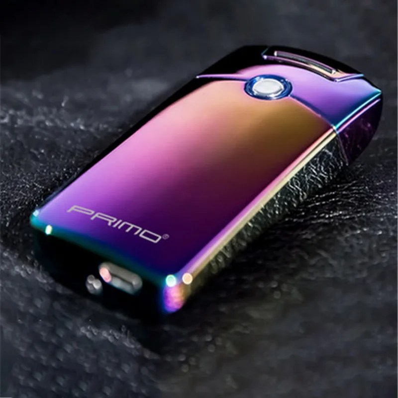 Электронная плазменная дуговая usb-зажигалка для сигарет, usb-зарядка, ветрозащитная Лазерная зажигалка с логотипом - Цвет: purple